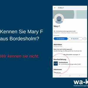 Fake-Profil bei LinkedIn: Mary K aus Bordesholm